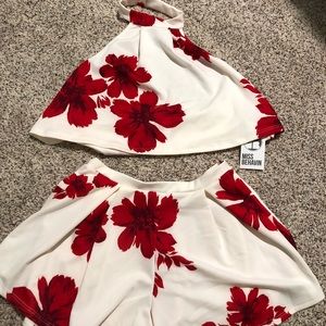 Miss Behavin 2 piece short and top set